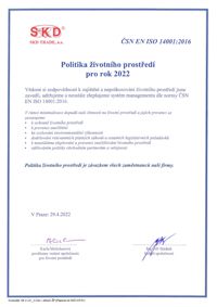 Politika životního prostředí 2022